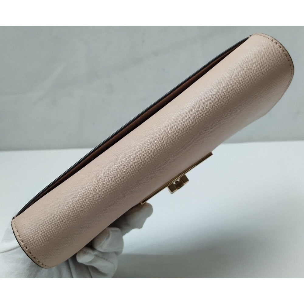 Michael Kors Pink Crossgrain Leather Pushlock Credit Card Bifold Wallet - Picture 6 of 16